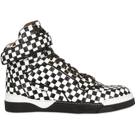 givenchy checkered high tops|givenchy tops.